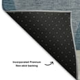 thumbnail image 5 of Addison Rugs Mayfield Premium Machine Washable Transitional Blocks Denim Rectangle Rug, 8' X 10' Machine Washable Transitional Blocks Denim Oversized Sherpa Throw Blanket, 5 of 6