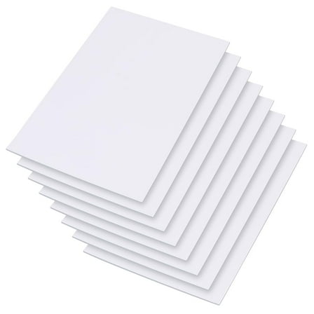 8pcs Rectangle PVC Foam Board Craft Foam White 300x199.5x3mm