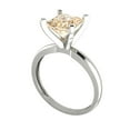 thumbnail image 2 of 2 ctw Solitaire Anniversary Ring for Women | Princess Cut Natural Morganite | Hyperallergenic Solid 14K White Gold, 2 of 5