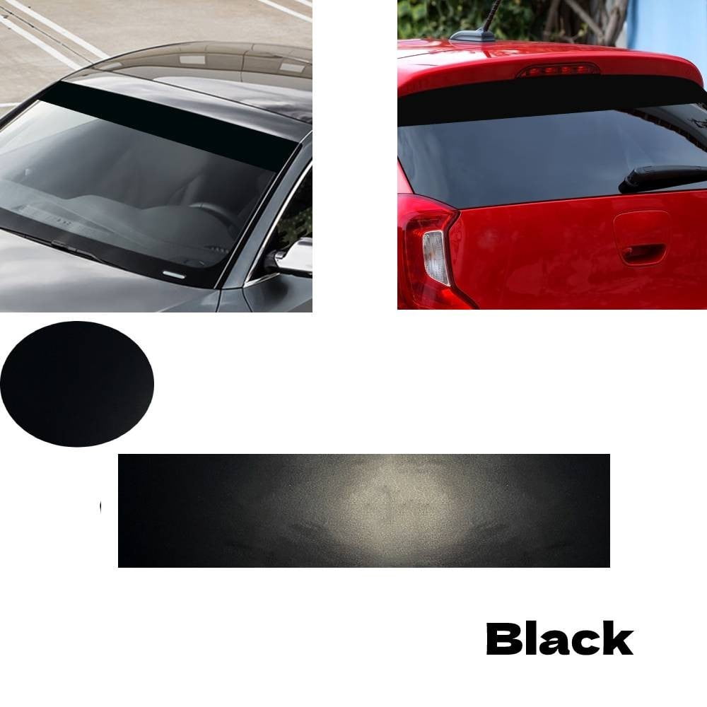 Car Gloss Black Sun Strip 140x21cm Car Sticker Black Car Visor Sun Shade  Strip