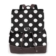 thumbnail image 1 of Balery Black and White Polka Dot Mochila de Cuero para Mujeres, Gran Capacidad, Bolsa de Viaje Multifuncional, Mochila de Cuero y Bolsa de Hombro para Mujeres, 1 of 4