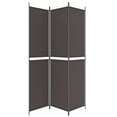 thumbnail image 2 of vidaXL 3-Panel Room Divider Brown 150x220 cm Fabric, 2 of 5