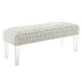 thumbnail image 2 of Modway Prologue Woven Performance Velvet Ottoman in White, 2 of 7