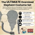 thumbnail image 2 of Nicky Bigs Novelties Elephant Ears Headband Trunk Costume Set for Adults - Gray, One Size, 2 of 6