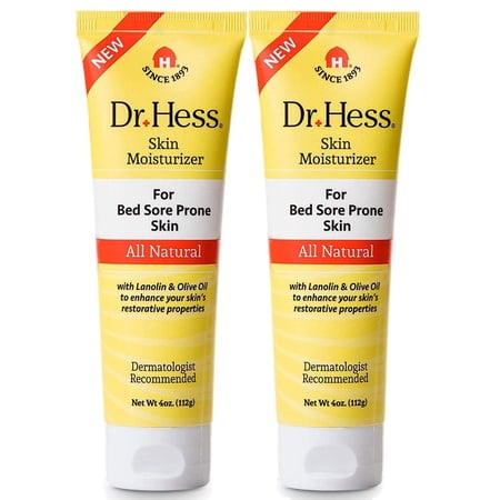 Skin Moisturizer for Bed Sore Prone & Dry Skin, with Lanolin, 4 oz, 2 Pack