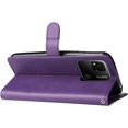 thumbnail image 4 of Retro Solid Color Wallet Case for Xiaomi Redmi 10C, Business Fashion PU Leather w/Kickstand with Card Holder Flip Phone Cover for Xiaomi Redmi 10C CS Violet, 4 of 14