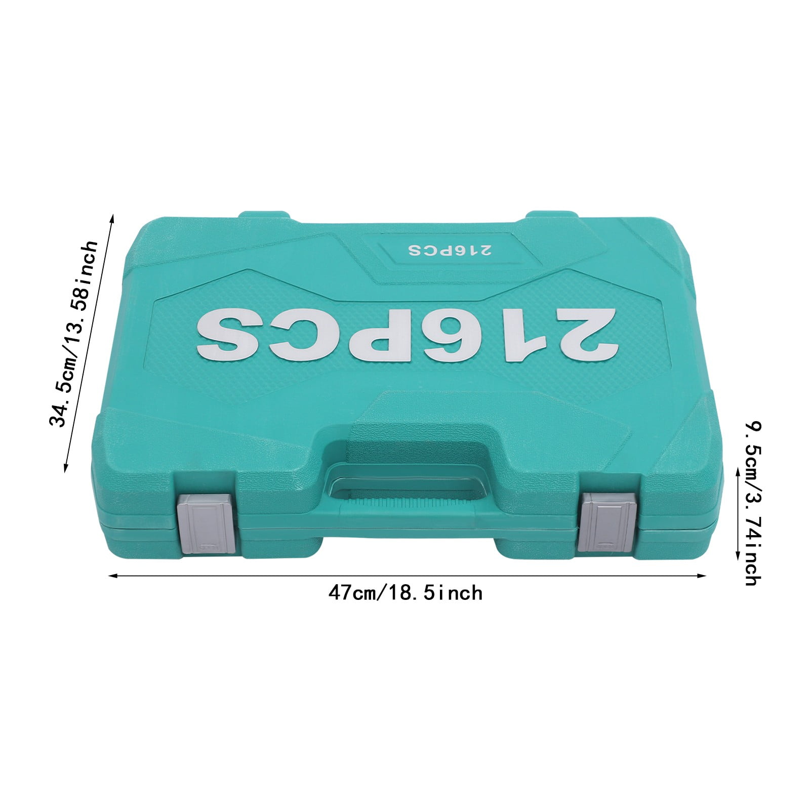216-Piece Tool Box with Socket and Ratchet Wrench Socket Ratchet Wrench Set