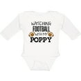 thumbnail image 3 of Inktastic Watching Football with My Poppy Boys or Girls Long Sleeve Baby Bodysuit, 3 of 5