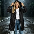 thumbnail image 2 of Enjoytime Rain Coats for Women Waterproof Hooded Long Rain Jacket Outdoor Travel Lightweight Windbreaker, 2 of 8