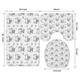 thumbnail image 3 of White Highland Cow Bathtub Bubble Pattern Bathroom Rugs Sets 3 Piece,Toilet Cover Set,Absorbent Non Slip Bathroom Mats Sets with U-Shaped Contour Rug Toilet Rug Set, 3 of 5