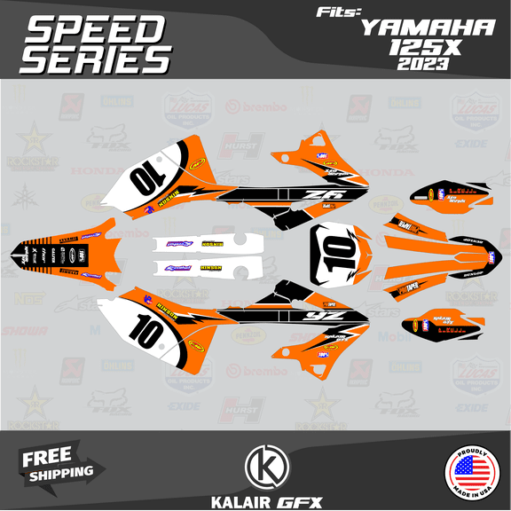 Kalair GFX Graphics Kit for Yamaha 2-stroke Enduro YZ 125X (2023) Speed Series