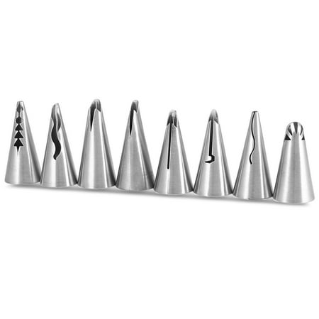8pcs Stainless Steel Buttercream Icing Piping Nozzles DIY Baking Tools