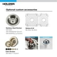 thumbnail image 6 of Houzer Platus 33 inch Black Fireclay Apron Front Farmhouse 60/40 Double Kitchen Sink - PTD-6040 BL-C with Basket Strainer and Basin Grids Included, 6 of 7