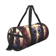 thumbnail image 3 of Haiem Romantic Rose Animal Couple Pattern Gym Bag for Women Men, Waterproof Travel Duffel Bags, Personal Item Travel Bag Weekender Bag with Shoes Compartment & Wet Pocket, 3 of 8