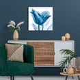 thumbnail image 6 of "Lusty Blue Tulip" Frameless Free Floating Reverse Printed Tempered Art Glass Wall Art, 24 in. x 24 in., 6 of 10
