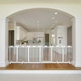 thumbnail image 2 of Arf Pets Freestanding Dog Gate, Wooden 6-Panel Pet Fence with Door, Foldable, 120 x 31.5 in, 2 of 8
