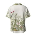 thumbnail image 2 of Sigee Herbs and Wildflowers Print Men's Shirts Casual Button Down Short Sleeve Summer Beach Shirt Hawaiian Vacation Shirts Tee Shirt-Large, 2 of 7