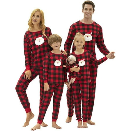 

Spring hue Christmas Parent-child Nightwear Outfits Long Sleeve Tops and Pants