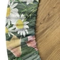 thumbnail image 5 of Ambesonne Floral Fitted Round Tablecloth, Meadow Sunflowers Bluebells, 40"- 44" Diameter, Fern Green Rose and Yellow, 5 of 5