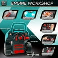 thumbnail image 5 of Qaba Mechanic Kids Truck Engine Toy Set, Car Service Playset, Engine Disassembly Play Workshop, 61 Pieces, Steering Wheel, Horn for 3-5 Years , Teal, 5 of 10