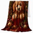 thumbnail image 2 of Apricot Poodle Puppy Box Holiday, Festive Pet Portrait Pattern, Warm Flannel Blanket for Living Room and Bedroom, Dog Lovers Just Because Gift, Pet Lover Home Decor, 2 of 9