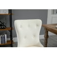 thumbnail image 3 of Family Set Dining Chair Tufted Armless Chair Upholstered Accent Chair,Set of 2 (Cream), 3 of 9