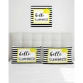 thumbnail image 3 of 2 Packs Decorative Cotton Throw Pillow Covers, Black White Stripe Hello Summer Lemon Fruits 12 x 20 Inch Rectangle Reversible Soft Cushion Case for Couch Bedroom Sofa Living Room Chair Car, 3 of 6