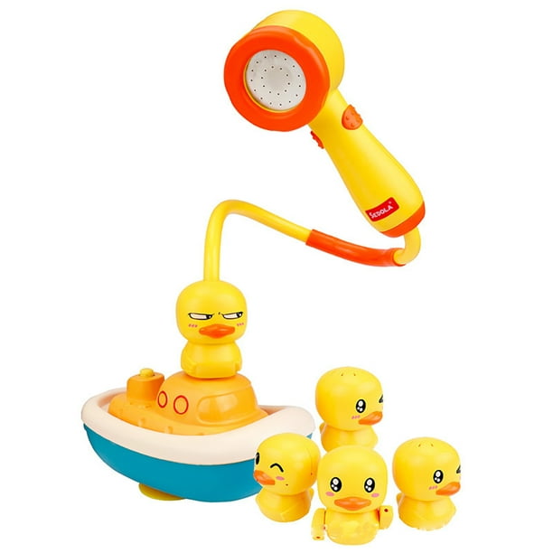 Buy Hook A Duck Game, 6Yellow Bath Ducks Soft Floating Duck + 1Telescopic  Fishing Rod with Magnetic Dolphin Ball Top Hooks Fun Plastic Bath Toys for Toddlers  Children Baby Kids Early Education