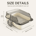 thumbnail image 4 of Cats Litter Box Cats Litter Pan Oversized High Fence Semi-Closed Litter Pan Thickened Cats Litter Box Splashproof Pet Supplies,14.76x11.22x5.91in, 4 of 9