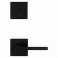 thumbnail image 2 of Kwikset Halifax Matte Black Zinc Lever and Single Cylinder Deadbolt, 2 of 7