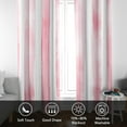thumbnail image 4 of Pink And White Curtains For Bedroom, Watercolor Ombre Stripe Drapes 2 Panels Set, Blush Girls Blackout Curtains For Living Room Home Decor, Patterned Grommet Drapes 52"W x 63"L, 4 of 6