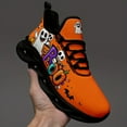 thumbnail image 2 of Coolcustomize Men's Spooky Glow-in-the-Dark-like Effect Low-Top Sneakers with Jack-O-Lantern/Charm, Orange Treat Shoes for Halloween, Lightweight Casual Trainers with Wiggly-Eye Ghosts & Bats Design, 2 of 12