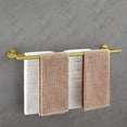thumbnail image 2 of Space-saving 5-Piece Bathroom Towel Rack Set, Wall-Mounted, Durable  Stainless Steel, Hidden Screw Design,Brushed Gold, 2 of 7