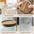 thumbnail image 2 of 24 OZ Airtight Glass Storage Jar with Bamboo Lid - Vintage Glass Jar Vintage Food Containers Canisters Set for Kitchen Counter & Pantry - Ideal for Sugar, Flour, Coffee, Tea, Candy, Oats, Cereal, 2 of 4