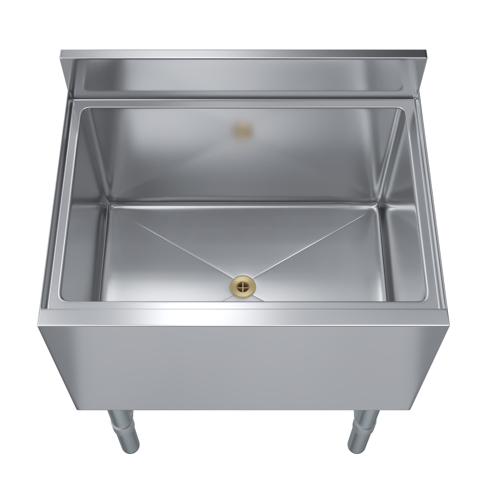 AmGood Underbar Ice Bin 18.5 in. x 24 in. x 30 in. | Stainless Steel Ice Chest With Sliding Lid | NSF