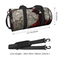 thumbnail image 2 of Fotbe Dark Red Hooded Girl Bolsa Deportiva de Lona Plegable con Estampado, Bolsa de Gimnasio con Bolsillo Seco/Húmedo, Bolsa de Viaje Ultraligera de Gran Capacidad, 2 of 6