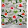 thumbnail image 1 of Soimoi Poly Georgette Fabric Floral & Leaves Tropical Printed Craft Fabric by The Yard 52 Inch Wide, 1 of 1
