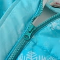 thumbnail image 4 of TFEOQRY Children Boys and Girls Padded Coats Winter Waist Long Collar Hooded Jacket Cotton Coat Blue, 4 of 8