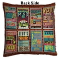 thumbnail image 2 of EREHome Motivational Quotes Calligraphic Typographic Elements Pillow Case Home Decor Cushion Cover 18x18 Inch, 2 of 2