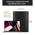 thumbnail image 2 of Funda para portátil MoKo compatible con MacBook Pro de 14 pulgadas, color negro, 2 of 7