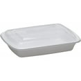 thumbnail image 1 of Conteneur Rectangulaire Blanc 28oz Micro-Ondable avec Couvercles 150 Unités/paquet, 1 of 1