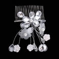 thumbnail image 4 of Pinzas para el cabello Hugo Joyería de la flor del pelo Nupcial Perla Cristal, 4 of 10