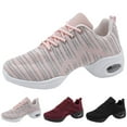 thumbnail image 6 of kamemir Womens Jazz Shoes Lace-up Sneakers - Breathable Air Cushion Lady Split Sole Athletic Walking Dance Shoes Platform(Red,7), 6 of 6