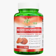Nutreevit 100% Organic -Red Reishi Mushroom  (60 Count)