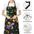 thumbnail image 4 of Kdxio Mardi Gras Carnival4 Apron with Pockets Adjustable Kitchen Aprons for Men Women Waterproof Aprons for Cooking,Drawing,Crafting, Baking Household Cleaning, 4 of 8