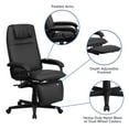 thumbnail image 6 of Flash Furniture Robert High Back Black LeatherSoft Executive Reclining Ergonomic Swivel Office Chair with Arms, 6 of 13