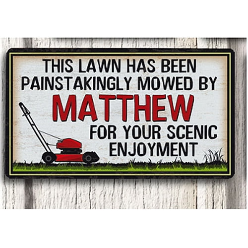 Personalized Metal Sign, Lawn