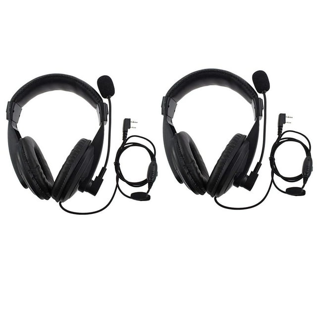 2x Auriculares PTT MIC para Auriculares 777S RT21 / 22 / 5R RD / 5R / a 888S / 82HP
