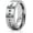 B-Silver, variant on Stainless Steel Ring Emerald Cut Cubic Zirconia Eternity Ring Wedding Band for Women Men Size 6-12