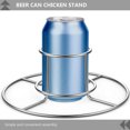 thumbnail image 3 of GOOHOCHY 2 soportes plegables para parrilla de pollo y latas de cerveza (plateados), 3 of 8